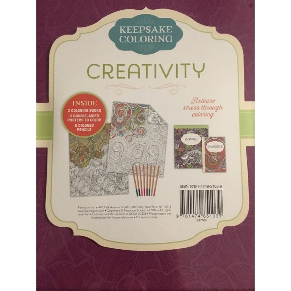 Keepsake Coloring Creativity In Tin Box - Picture 2 of 2